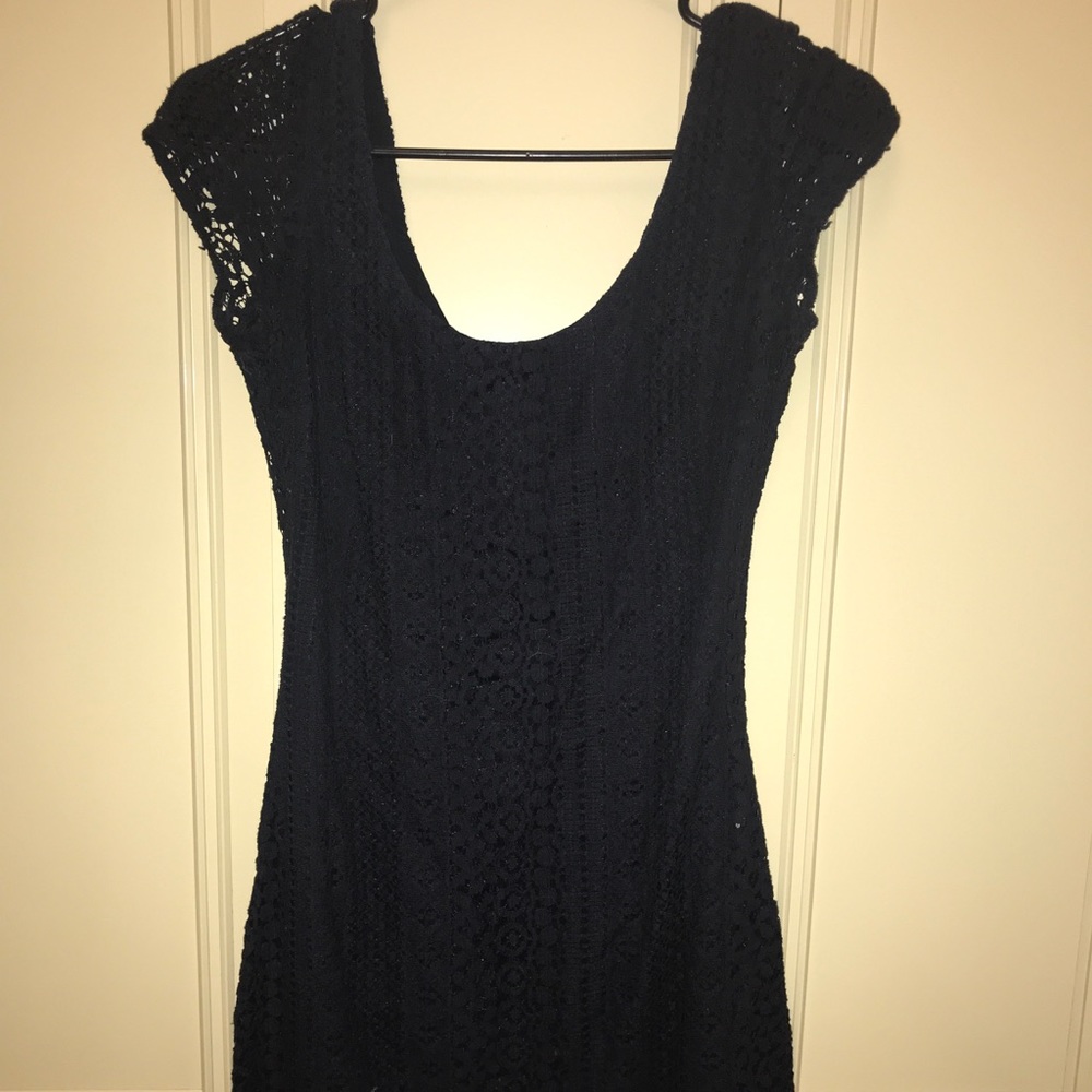 ✨Hollister Navy Blue Lace Dress✨ - Picture 2 of 3
